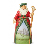 Jim Shore HWC, Figurine, Irish Santa, 7.1" Tall